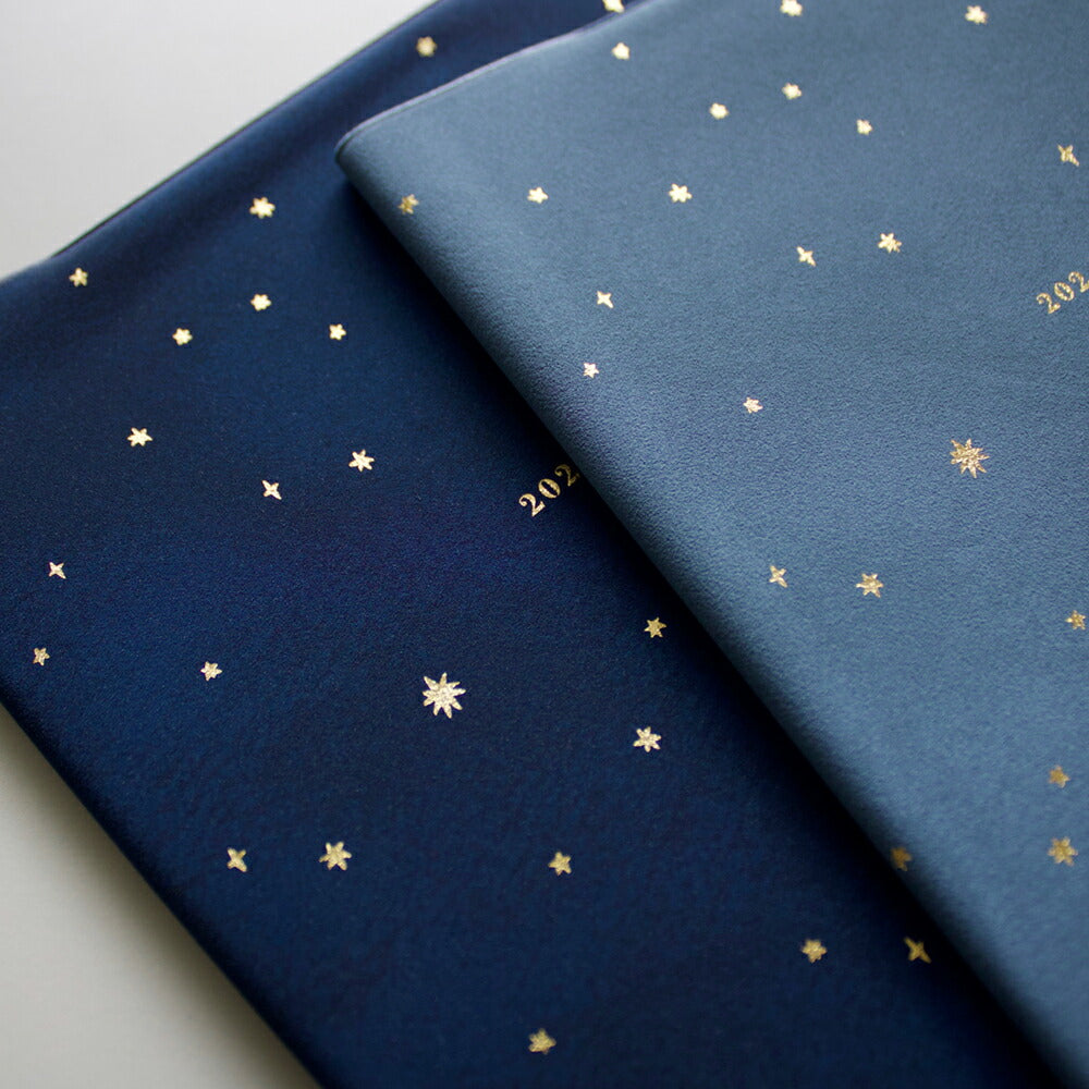 手帳 2026 マトカ 2026年1月始まり ダイアリー スケジュール帳｜B6サイズ マンスリー・フルカラー（月間ブロック）『ミニュイ｜MINUIT』夜空 星座 月