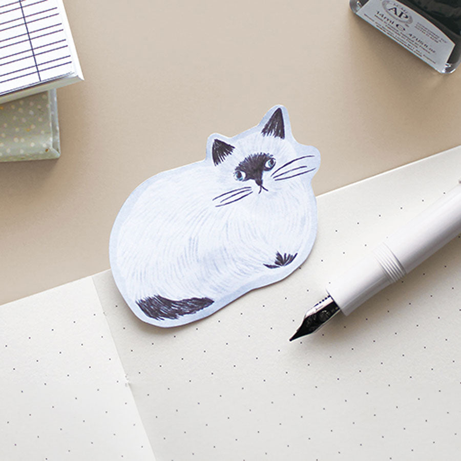 松尾ミユキ ダイカットふせん｜付箋 おしゃれ かわいい 動物 猫 ネコ フラワー シンプル 大人 上品 花｜MATOKA マトカ
