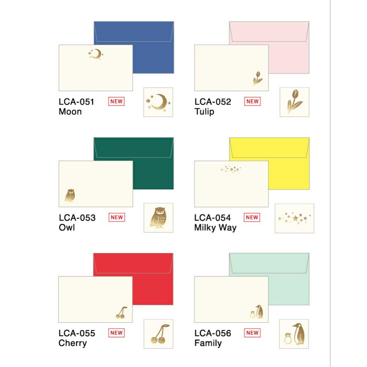 Lucia ルチア ミニメッセージカードセット ｜メール便対応 定形内 手紙 封筒 便箋 ギフト グリーティングカード