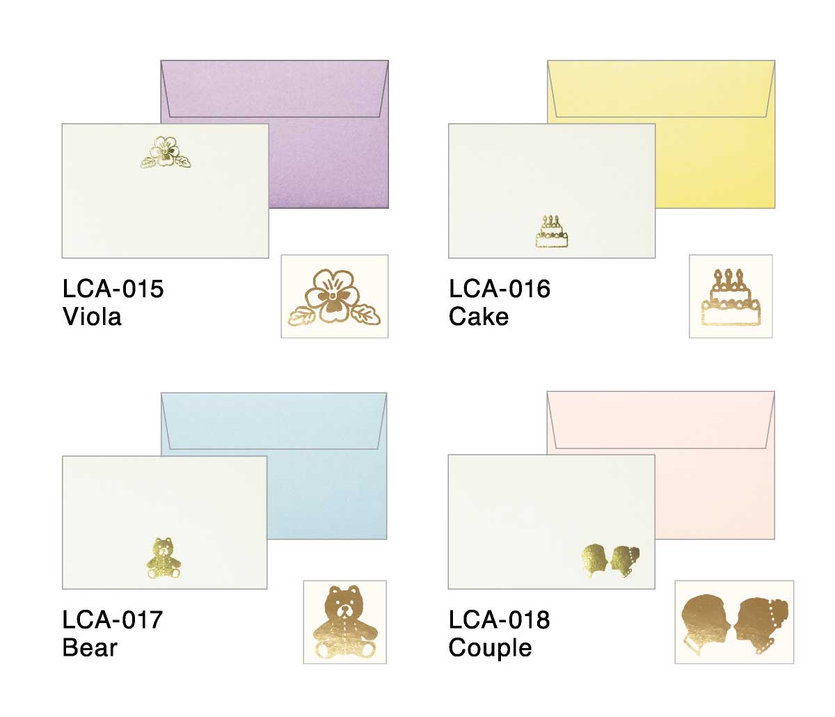 Lucia ルチア ミニメッセージカードセット ｜メール便対応 定形内 手紙 封筒 便箋 ギフト グリーティングカード