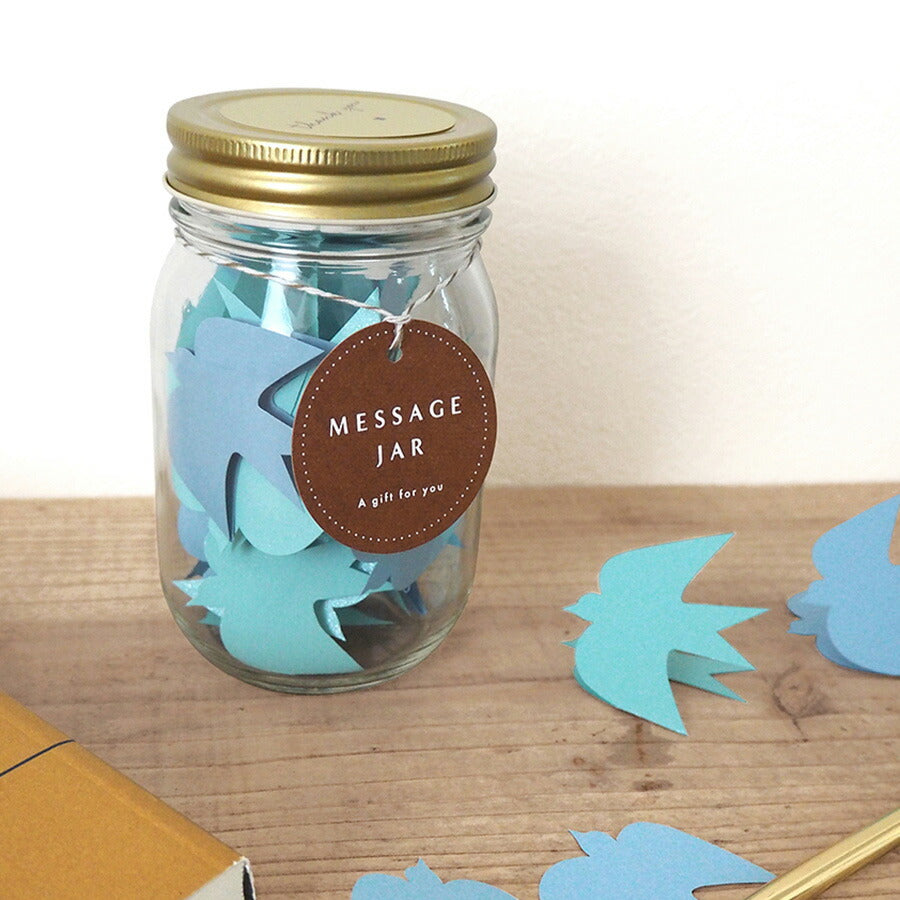 MESSAGE JAR メッセージ ジャー｜メッセージカード ギフトカード ミニ 寄せ書き 瓶 びん ビン ゴールド アイボリー レッド ブルー ミント アイボリー｜EL COMMUN エルコミューン