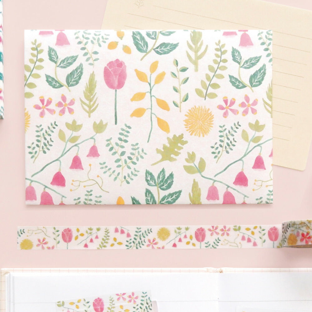 RESFEBER レースフェーベル レターセット｜定型内 手紙 便箋 封筒 青山佳世 植物 花 鳥 孔雀 クジャク おしゃれ かわいい シンプル｜MATOKA マトカ