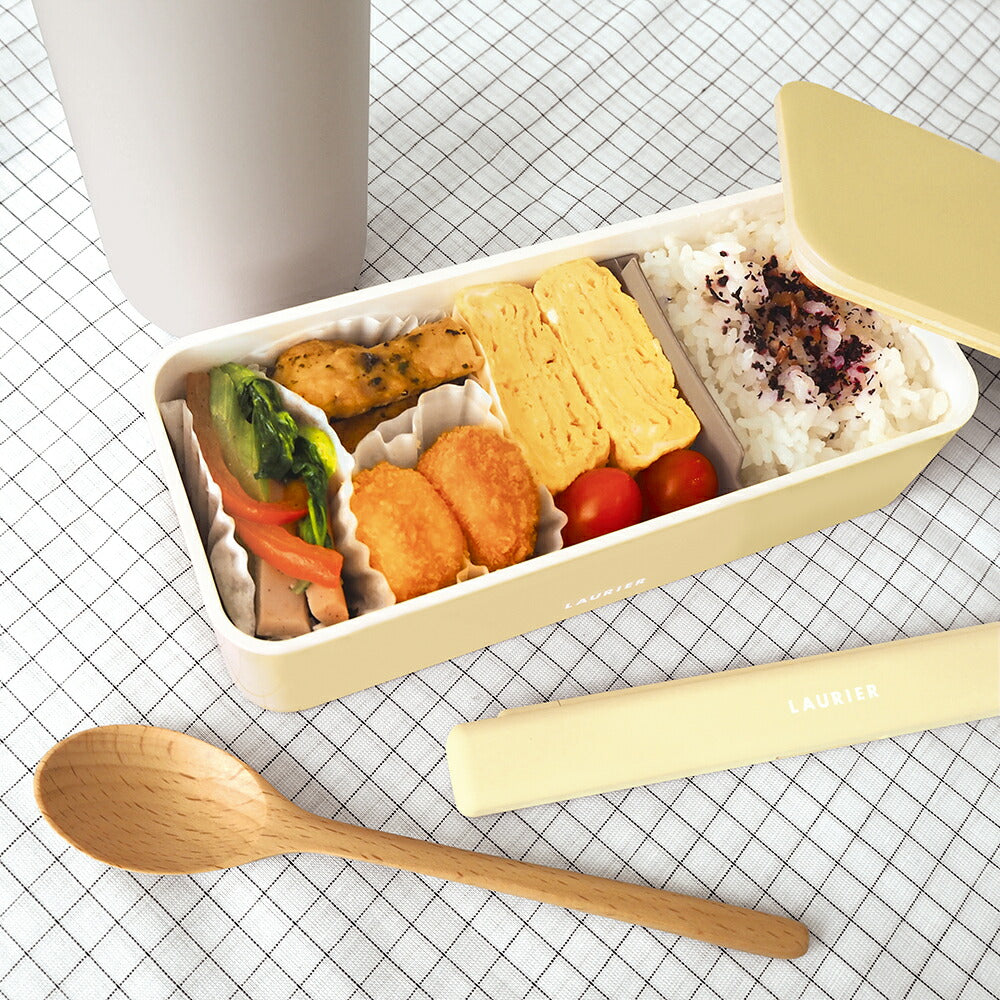 LAURIER ローリエ ランチボックス スリム｜お弁当箱 ランチ シンプル ピクニック 遠足 行楽 くすみカラー パステル イエロー グリーン パープル ロング 大人 女子 男子 かわいい おしゃれ