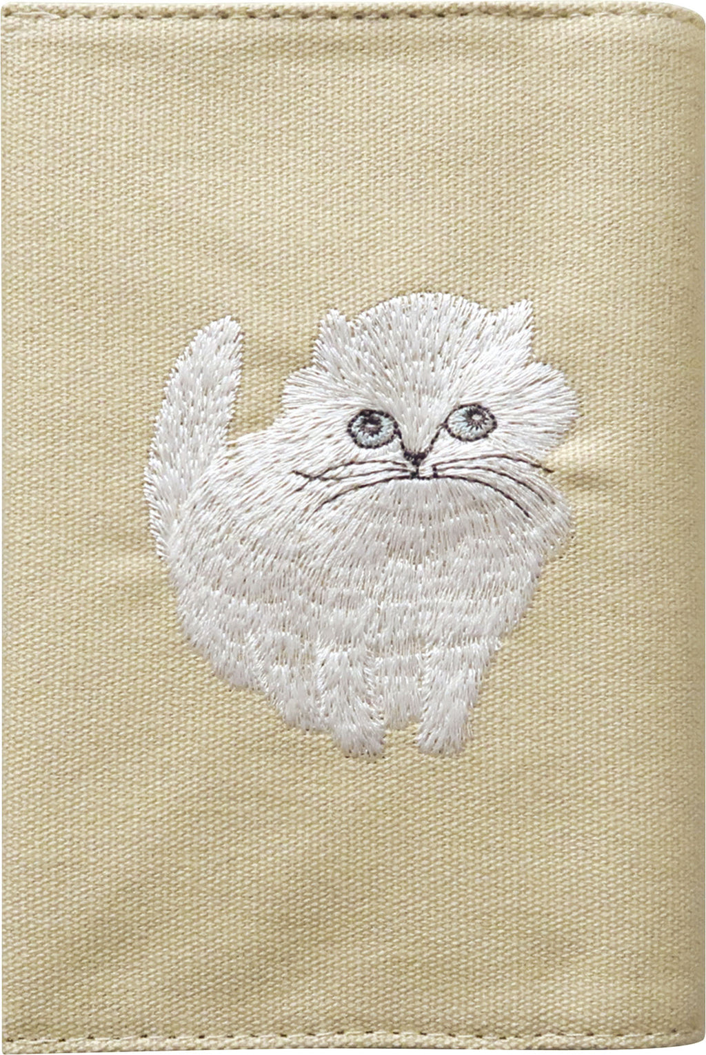松尾ミユキ 刺繍ブックカバー｜BOOK COVER おしゃれ かわいい 動物 猫 ネコ シンプル 大人 上品 ブック 本 読書 刺繍 文庫 本 カバー｜MATOKA マトカ