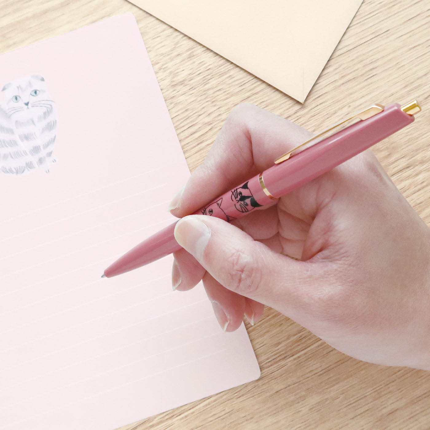 松尾ミユキ ボールペン｜BALLPOINT PEN おしゃれ かわいい 動物 猫 ネコ シンプル 大人 上品 日本製 0.5mm｜MATOKA マトカ
