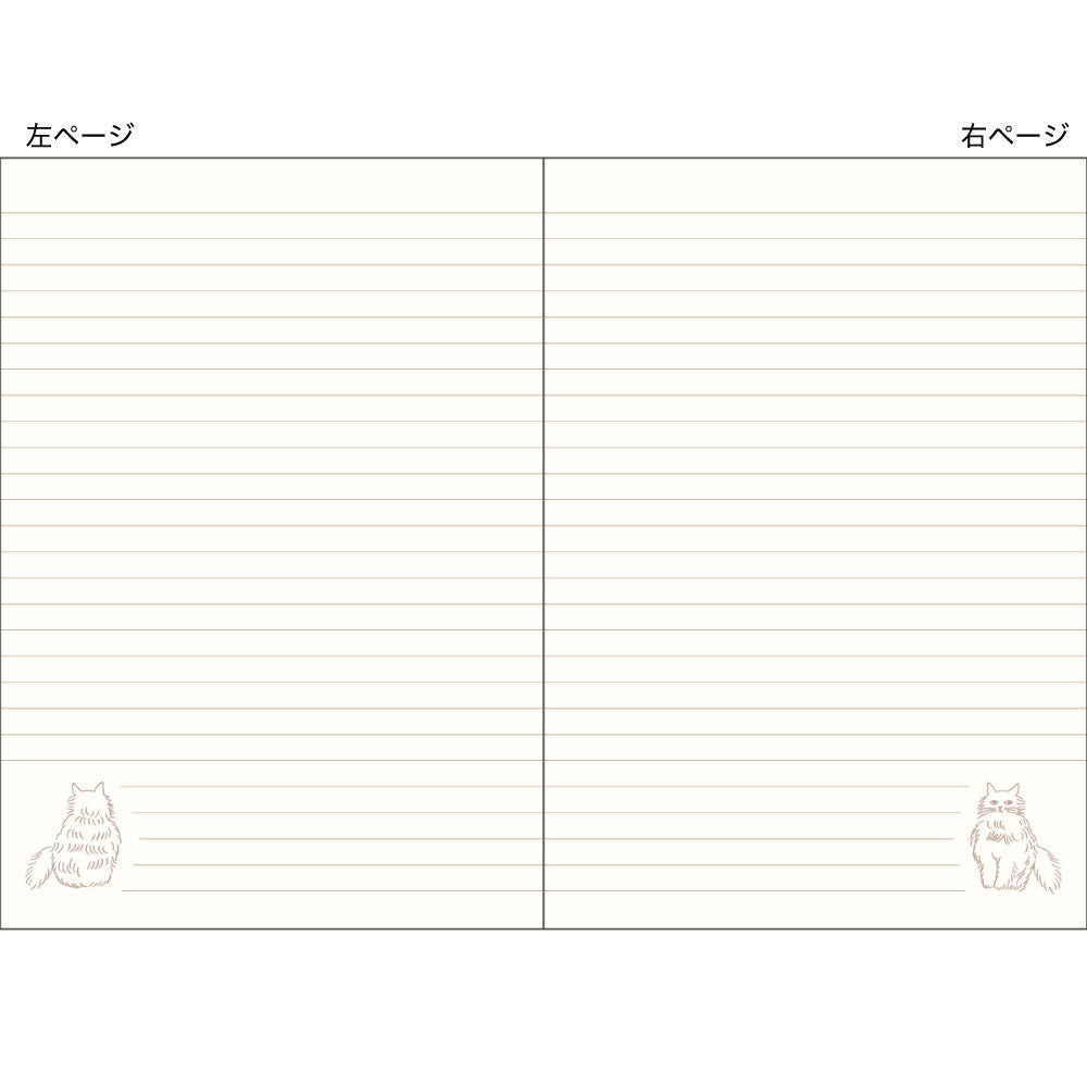 松尾ミユキ ノート｜NOTEBOOK おしゃれ かわいい 動物 猫 ネコ フラワー シンプル 大人 上品 勉強 メモ A5 A罫 日本製｜MATOKA マトカ