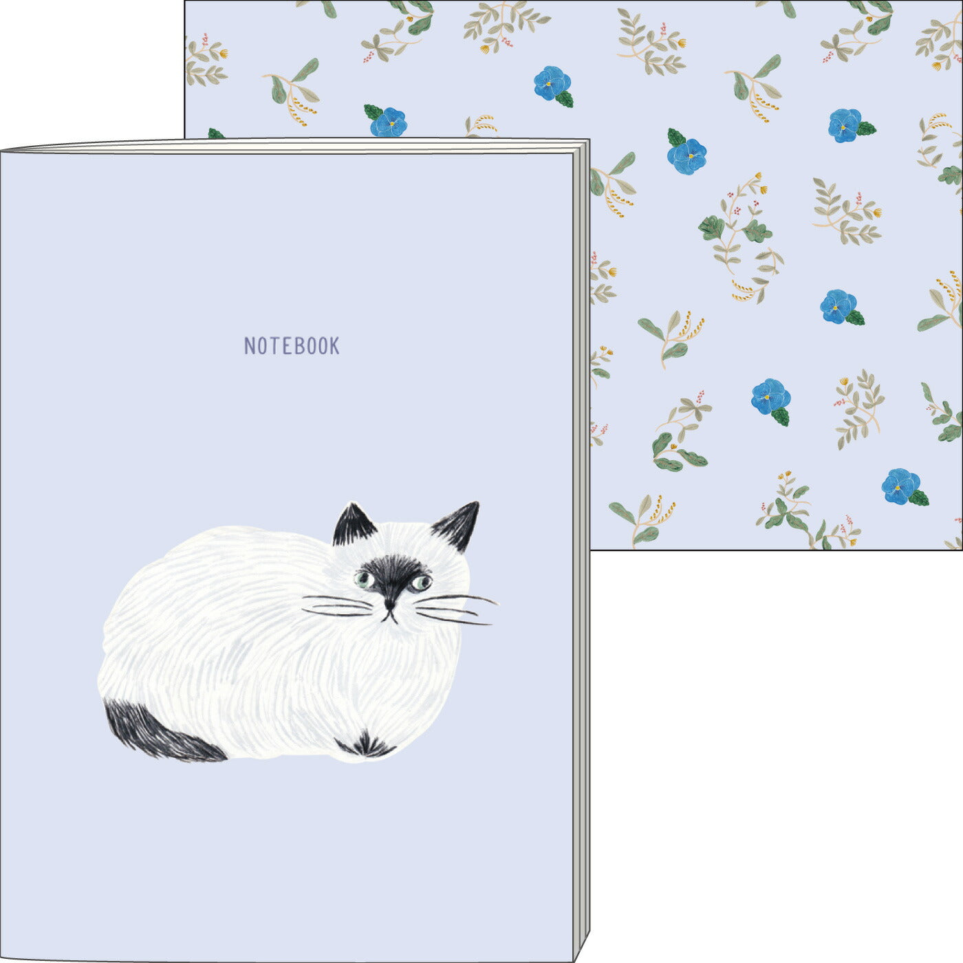 松尾ミユキ ノート｜NOTEBOOK おしゃれ かわいい 動物 猫 ネコ フラワー シンプル 大人 上品 勉強 メモ A5 A罫 日本製｜MATOKA マトカ