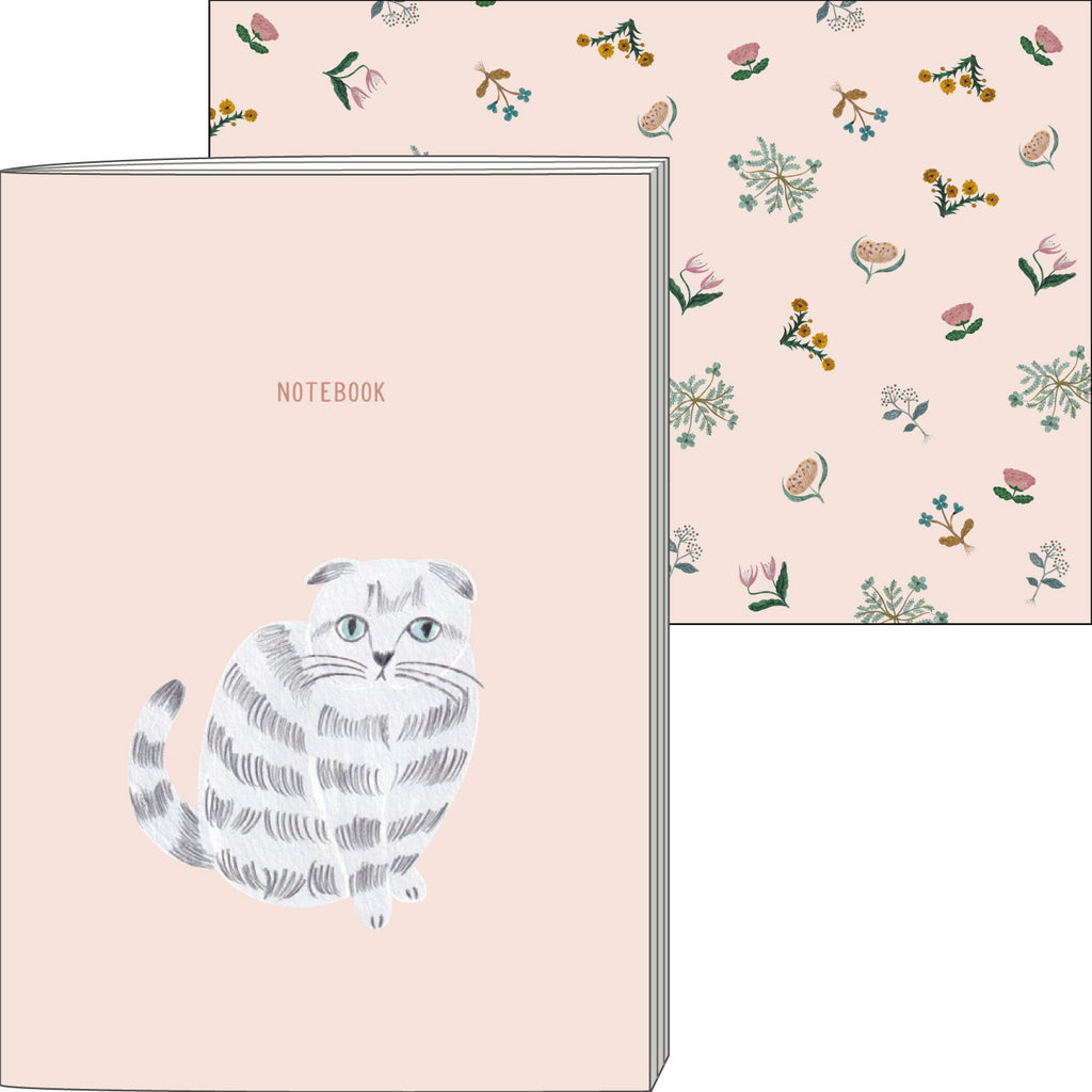 松尾ミユキ ノート｜NOTEBOOK おしゃれ かわいい 動物 猫 ネコ フラワー シンプル 大人 上品 勉強 メモ A5 A罫 日本製｜MATOKA マトカ