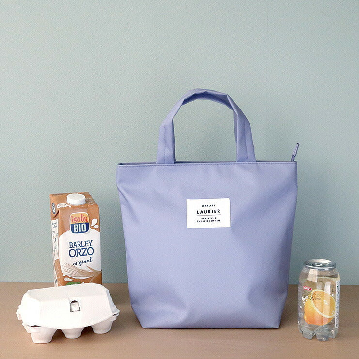 LAURIER ローリエ 保冷 保温 ランチトート・Lサイズ｜エコバッグ ランチバッグ コンパクト シンプル お弁当袋 ピクニック 行楽  保冷バッグ 保温バッグ マイバッグ 大きめ くすみカラー ブロックチェック柄 ストライプ