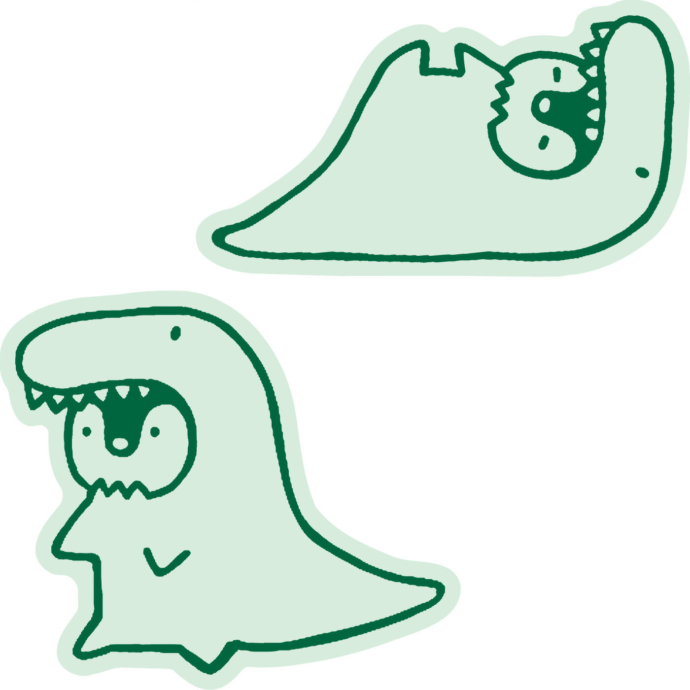 KIGURUMI 着ぐるみ ダイカットステッカー｜STICKER シール ステッカー 可愛い おしゃれ 動物 アニマル スマホケース パソコン スーツケース 車 ウサギ 恐竜 ハチ 犬 猫 サメ｜MATOKA マトカ