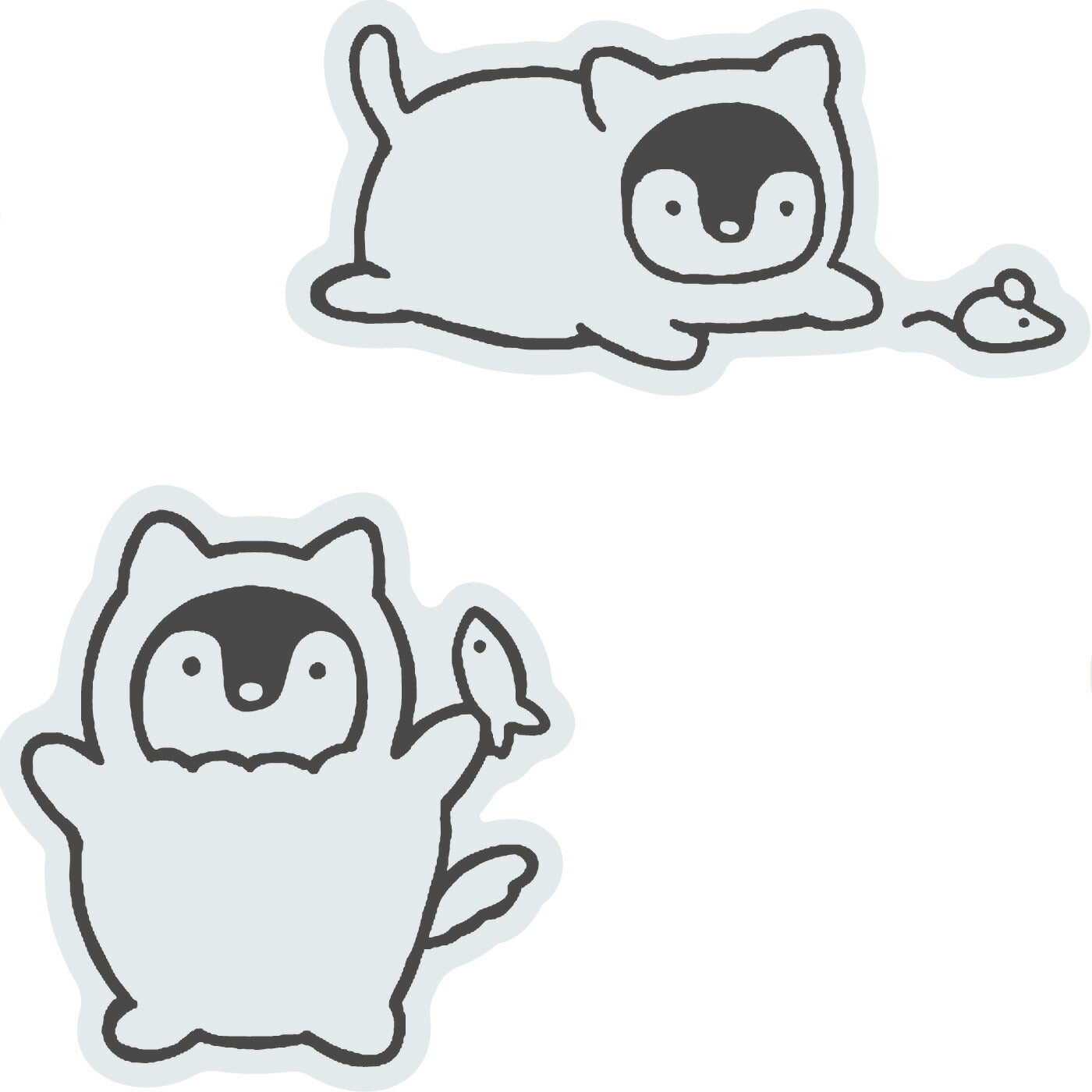 KIGURUMI 着ぐるみ ダイカットステッカー｜STICKER シール ステッカー 可愛い おしゃれ 動物 アニマル スマホケース パソコン スーツケース 車 ウサギ 恐竜 ハチ 犬 猫 サメ｜MATOKA マトカ