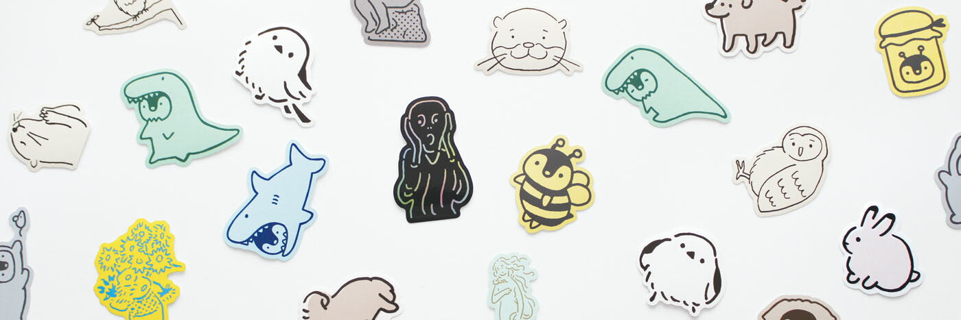 MINIMINI ミニミニ ダイカットステッカー｜STICKER シール ステッカー 可愛い おしゃれ 動物 アニマル スマホケース パソコン スーツケース 車 シマエナガ ウサギ 犬｜MATOKA マトカ