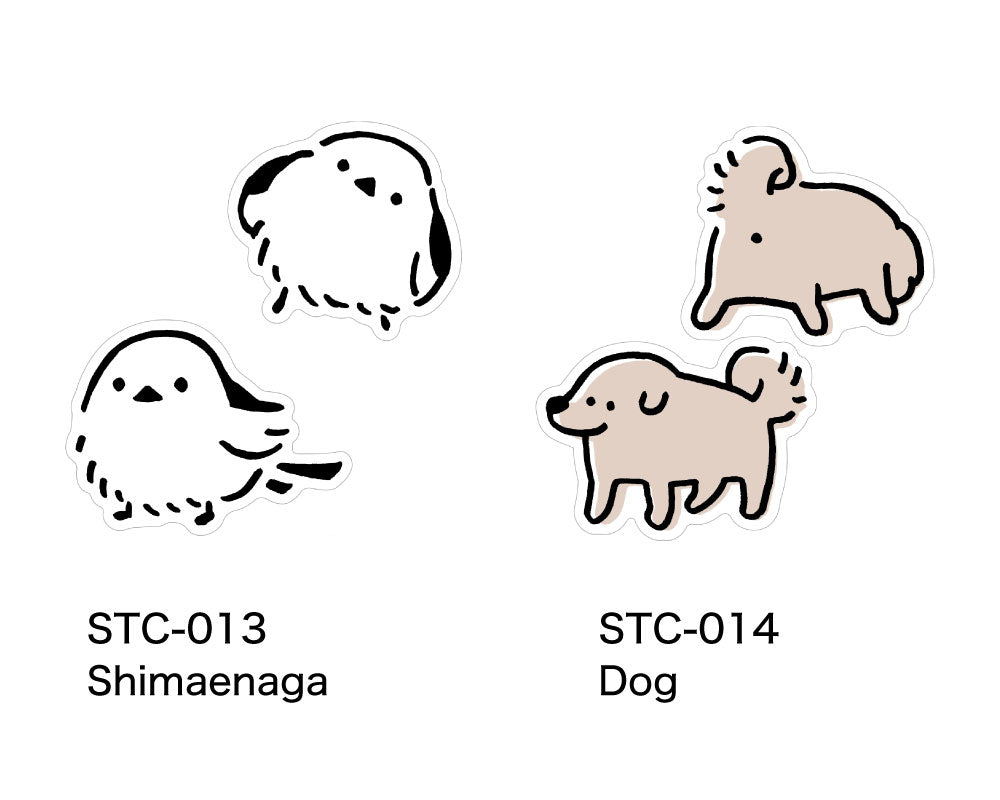 MINIMINI ミニミニ ダイカットステッカー｜STICKER シール ステッカー 可愛い おしゃれ 動物 アニマル スマホケース パソコン スーツケース 車 シマエナガ ウサギ 犬｜MATOKA マトカ
