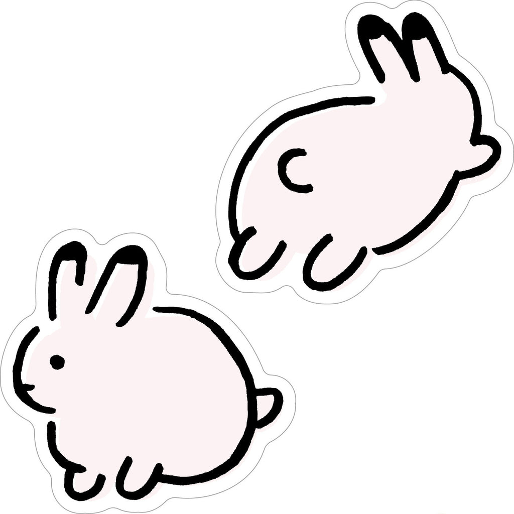 MINIMINI ミニミニ ダイカットステッカー｜STICKER シール ステッカー 可愛い おしゃれ 動物 アニマル スマホケース パソコン スーツケース 車 シマエナガ ウサギ 犬｜MATOKA マトカ