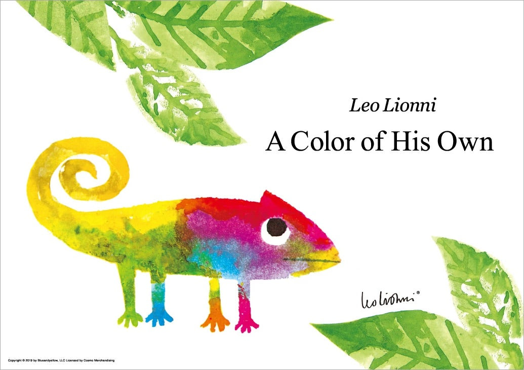 LEO LIONNI レオ・レオニ B4サイズ・ポスター『A Color of His Own』木製フレームセット｜インテリア 北欧 ナチュラル ブラウン 額装 レオレオニ【etc】