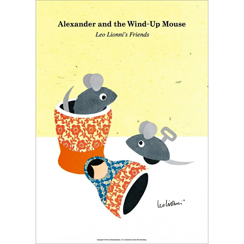 LEO LIONNI レオ・レオニ B4サイズ・ポスター『Alexander and the Wind-Up Mouse』木製フレームセット｜インテリア 北欧 ナチュラル ブラウン 額装 レオレオニ【etc】