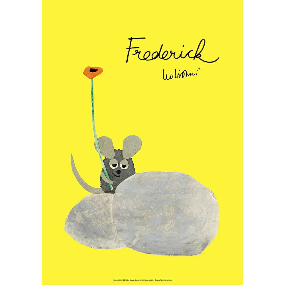 LEO LIONNI レオ・レオニ B4サイズ・ポスター『Frederick』木製フレームセット｜インテリア 北欧 ナチュラル ブラウン 額装 レオレオニ【etc】