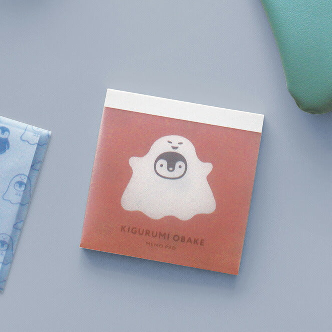 OBAKE おばけ メモパッド｜メモ帳 おしゃれ かわいい シンプル オバケ ゴースト ポップ カラフル 正方形 折り紙 ラッピング ペンギン 総柄 ハロウィン｜MATOKA マトカ