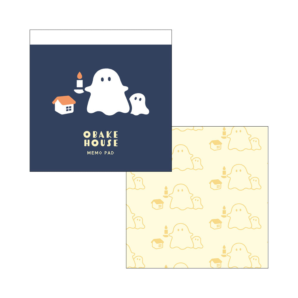 OBAKE おばけ メモパッド｜メモ帳 おしゃれ かわいい シンプル オバケ ゴースト ポップ カラフル 正方形 折り紙 ラッピング ペンギン 総柄 ハロウィン｜MATOKA マトカ