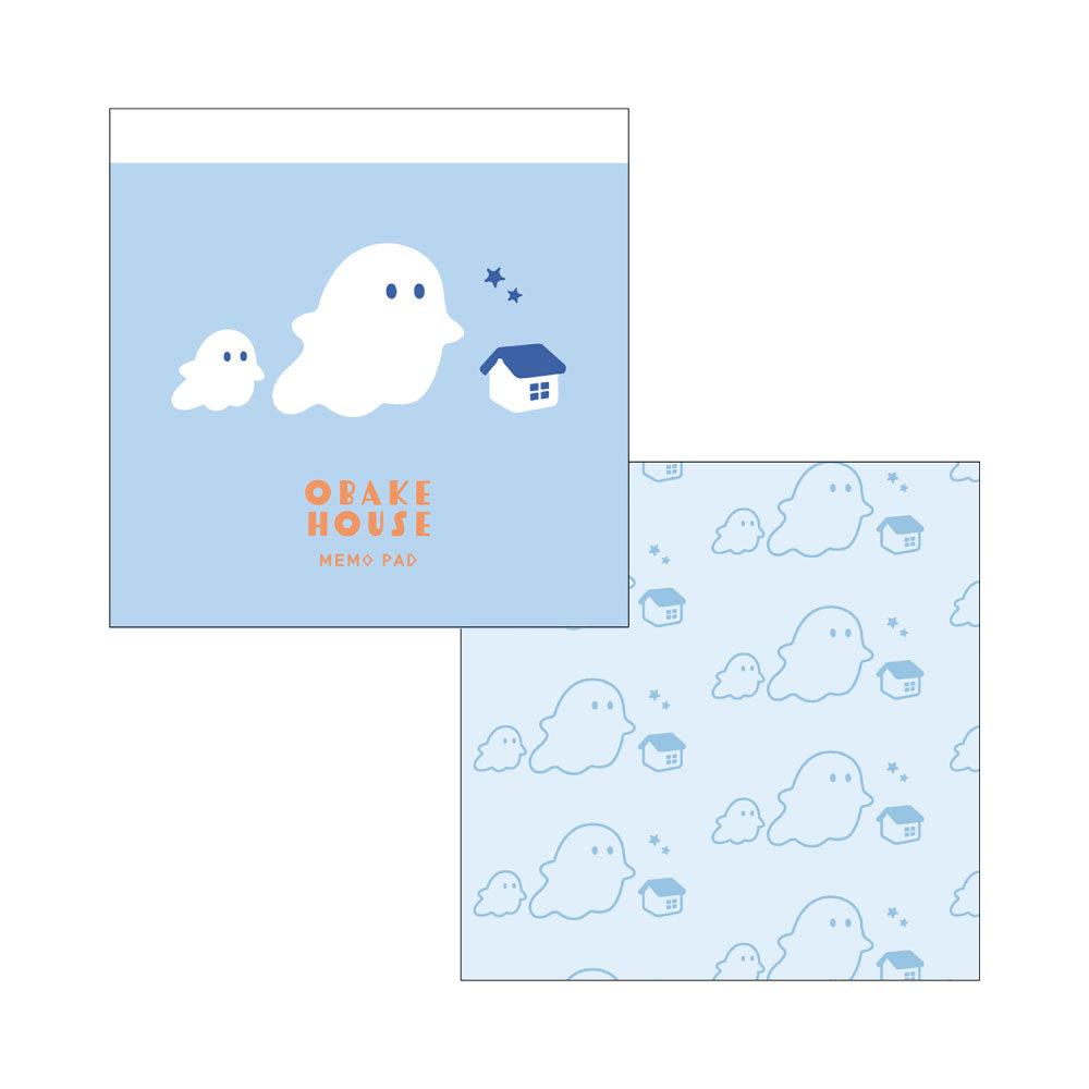OBAKE おばけ メモパッド｜メモ帳 おしゃれ かわいい シンプル オバケ ゴースト ポップ カラフル 正方形 折り紙 ラッピング ペンギン 総柄 ハロウィン｜MATOKA マトカ
