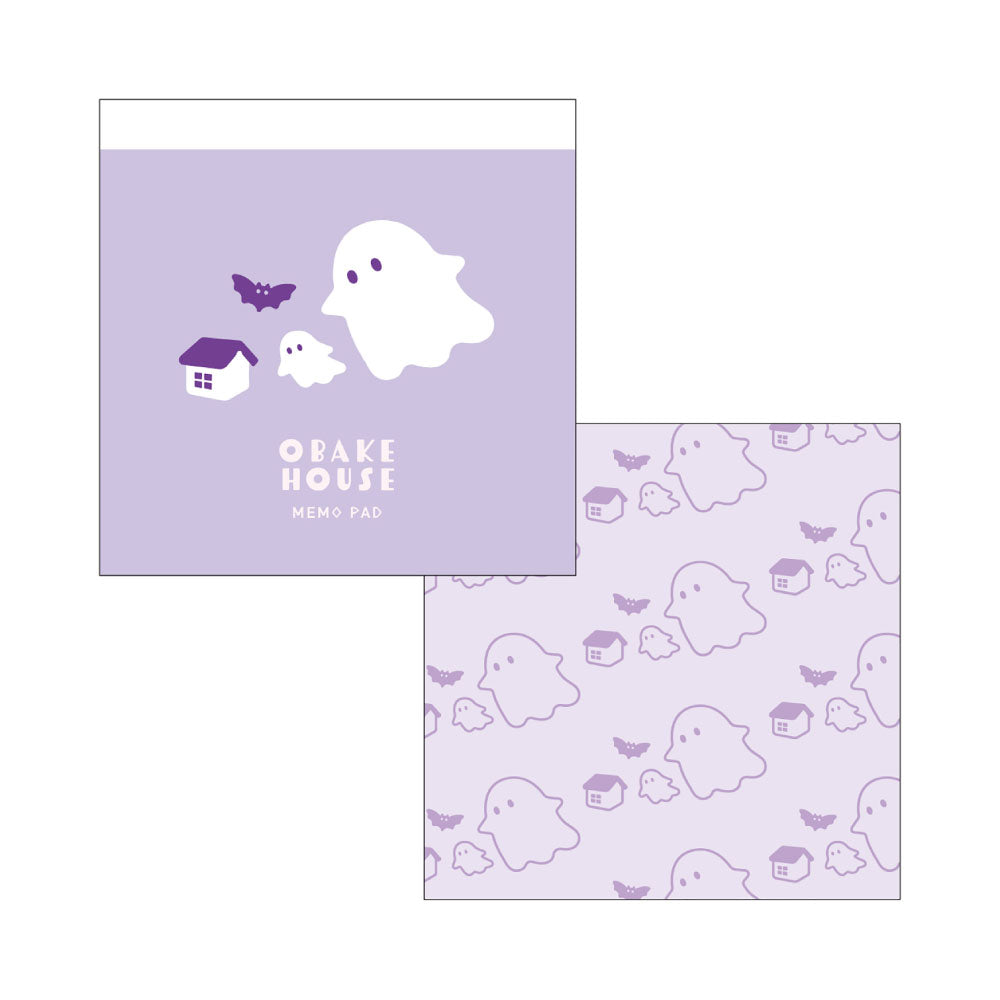 OBAKE おばけ メモパッド｜メモ帳 おしゃれ かわいい シンプル オバケ ゴースト ポップ カラフル 正方形 折り紙 ラッピング ペンギン 総柄 ハロウィン｜MATOKA マトカ