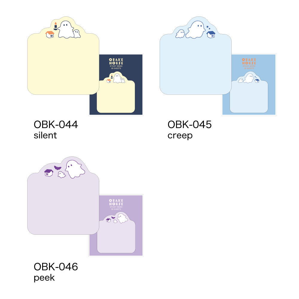 OBAKE おばけ ダイカットふせん｜付箋 おしゃれ かわいい シンプル お化け ゴースト カラフル ポップ ハロウィン｜MATOKA マトカ