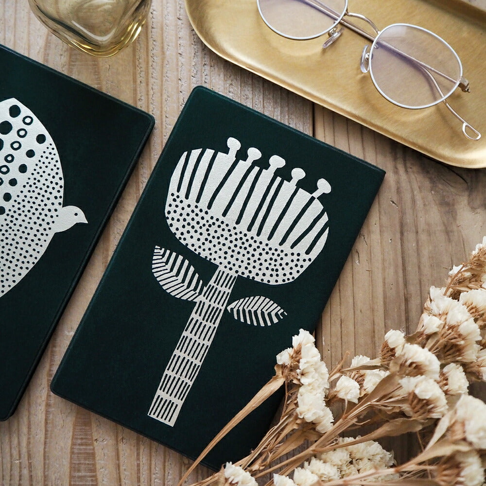 手帳 2026 マトカ 2026年（2025年10月始まり）ダイアリー スケジュール帳｜新書判 コンパクトマンスリー（月間ブロック）『鳥とお花｜Bird & Flower（堀口尚子）』大人かわいい