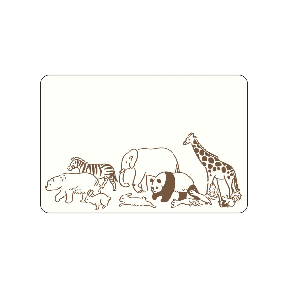 AH LA LA アララ ミニカード｜ミニメッセージカード カード ギフト お祝い 誕生日 おしゃれ かわいい シンプル 動物 活版印刷 動物 犬 猫 オバケ UFO 恐竜 アニマル アヒル｜MATOKA マトカ