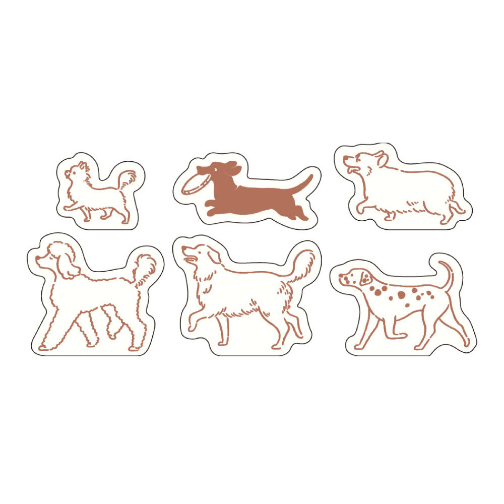 AH LA LA アララ フレークシール｜おしゃれ かわいい 動物 大人 恐竜 ダイナソー アヒル 牛 UFO おばけ 犬 猫 アニマル ステッカー シール デコレーション ノート 手帳｜MATOKA マトカ