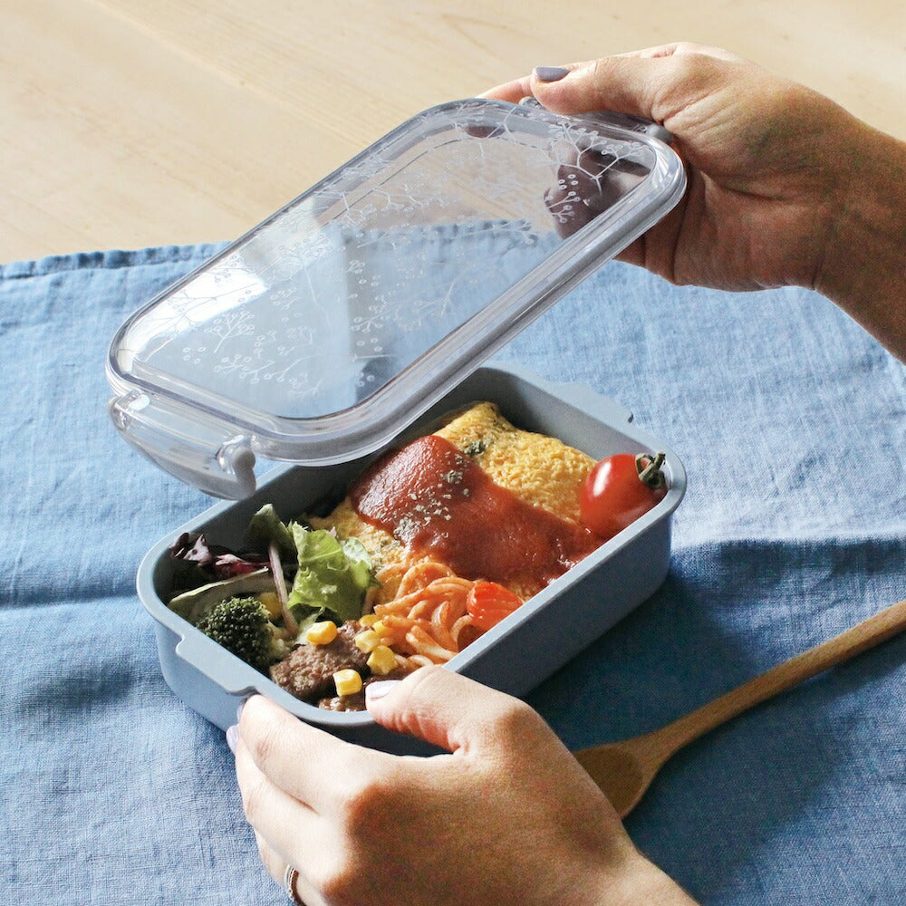 DELICAT LUNCH BOX デリカ ランチボックス｜お弁当箱 ランチ シンプル ピクニック 遠足 行楽 くすみカラー パステル 大人 女子 男子 かわいい おしゃれ フラワー ボタニカル 日本製｜LEAFLETS