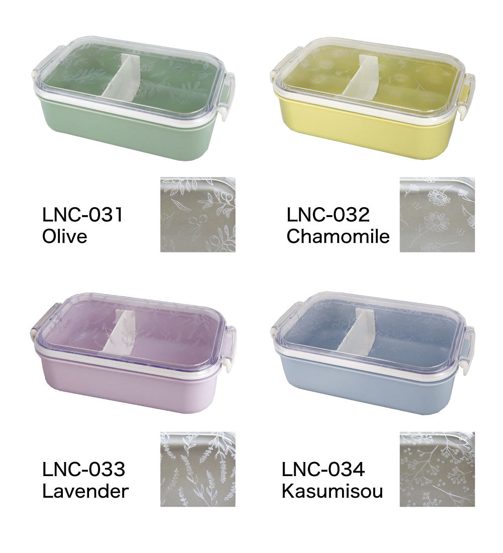 DELICAT LUNCH BOX デリカ ランチボックス｜お弁当箱 ランチ シンプル ピクニック 遠足 行楽 くすみカラー パステル 大人 女子 男子 かわいい おしゃれ フラワー ボタニカル 日本製｜LEAFLETS