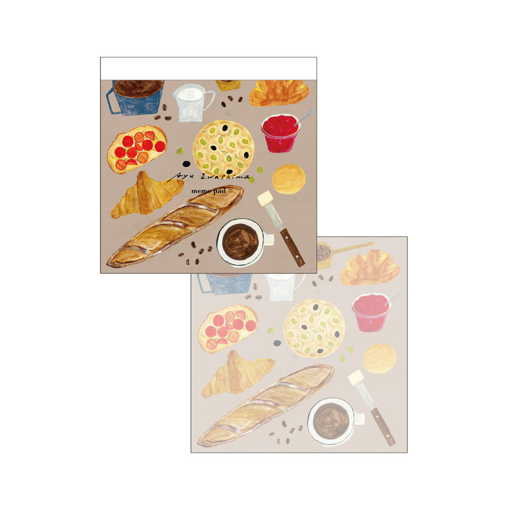 いわしまあゆ メモパッド｜メモ帳 おしゃれ かわいい シンプル フルーツ スイーツ パン 和菓子 お菓子 イラスト ケーキ フラワー カラフル 正方形 折り紙 ラッピング 総柄｜MATOKA マトカ