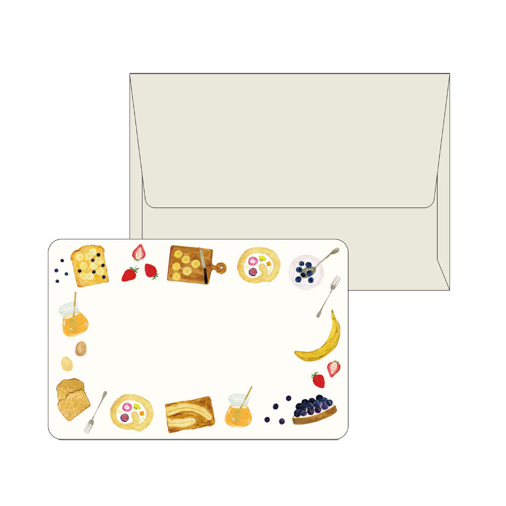 いわしまあゆ ミニカードセット｜ミニカード メモ メッセージ メッセージカード お祝い 封筒 ギフト おしゃれ かわいい シンプル フルーツ スイーツ パン 和菓子 お菓子 イラスト ケーキ フラワー｜MATOKA マトカ
