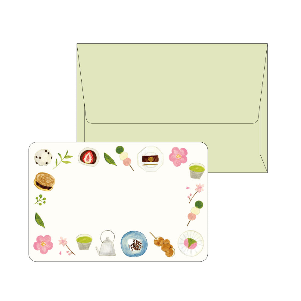 いわしまあゆ ミニカードセット｜ミニカード メモ メッセージ メッセージカード お祝い 封筒 ギフト おしゃれ かわいい シンプル フルーツ スイーツ パン 和菓子 お菓子 イラスト ケーキ フラワー｜MATOKA マトカ