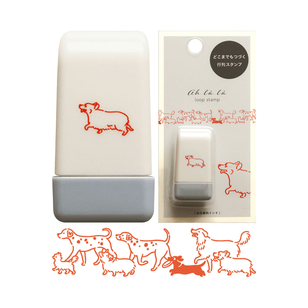 AH LA LA アララ ループスタンプ｜おしゃれ かわいい 動物 大人 恐竜 ダイナソー アヒル 牛 UFO おばけ 犬 猫 アニマル デコレーション ノート 手帳 スタンプ ローラー デコ｜MATOKA マトカ【yp】