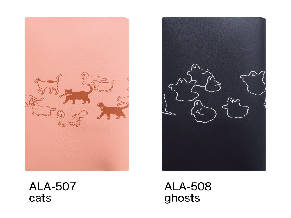 AH LA LA アララ ブックカバー｜おしゃれ かわいい 動物 大人 恐竜 ダイナソー アヒル 牛 UFO おばけ 犬 猫 アニマル 読書 本 カバー 文庫本 読書カバー 文学 シンプル｜MATOKA マトカ