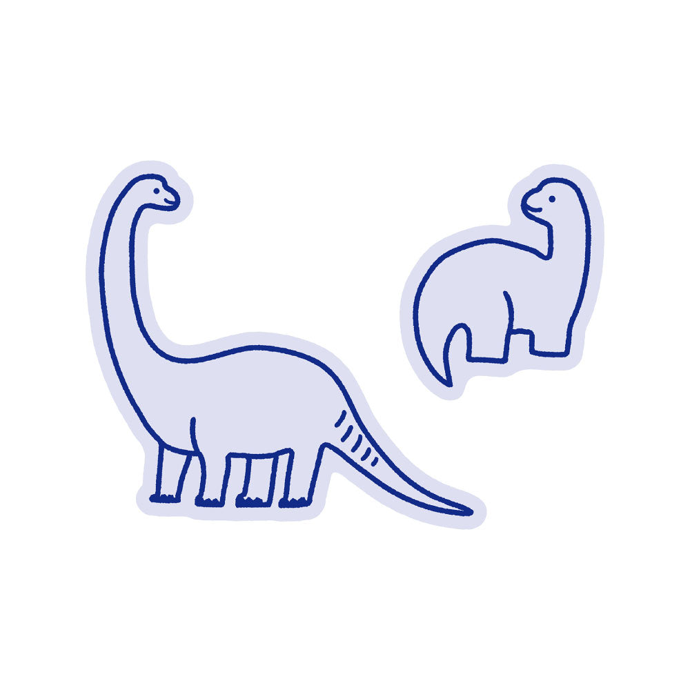 DINOSAUR FAMILY 恐竜親子 ダイカットステッカー｜STICKER シール 可愛い おしゃれ  スマホケース パソコン スーツケース キャリーケース 車 ダイナソー 恐竜 ティラノ トリケラトプス｜MATOKA マトカ