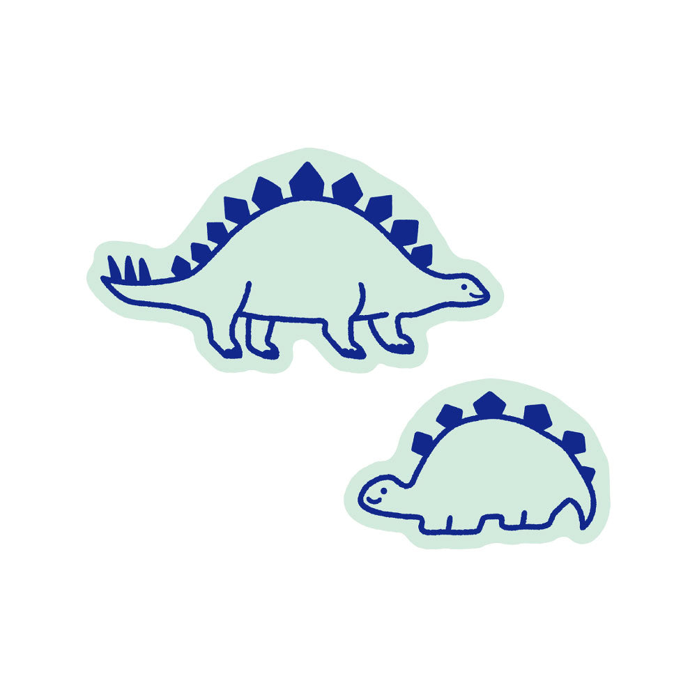 DINOSAUR FAMILY 恐竜親子 ダイカットステッカー｜STICKER シール 可愛い おしゃれ  スマホケース パソコン スーツケース キャリーケース 車 ダイナソー 恐竜 ティラノ トリケラトプス｜MATOKA マトカ
