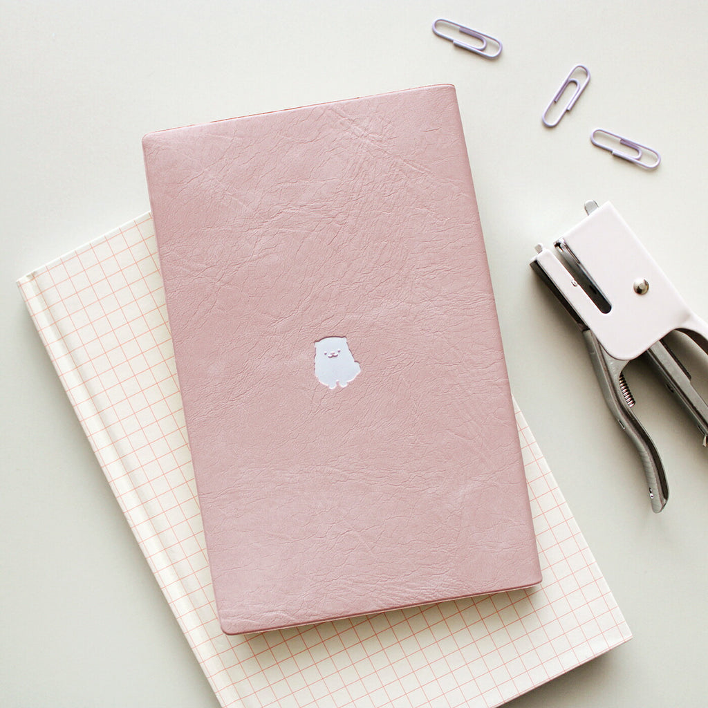 手帳 2026 マトカ 2026年1月始まり ダイアリー スケジュール帳｜新書判 スリムウィークリー・セパレート式『ラッキーモチーフ B｜LUCKY MOTIF B』Nitte かわいい ブタ ゾウ ポメラニアン クジラ シマエナガ ペンギン ハリネズミ 招き猫