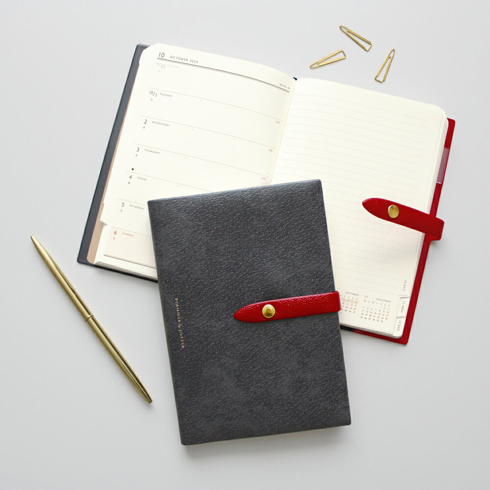 手帳 2026 マトカ 2026年1月始まり ダイアリー スケジュール帳｜B6サイズ ウィークリー・レフト式（週間ホリゾンタル）『ランディ｜LUNDI』おしゃれ 大人かわいい ベルト付き