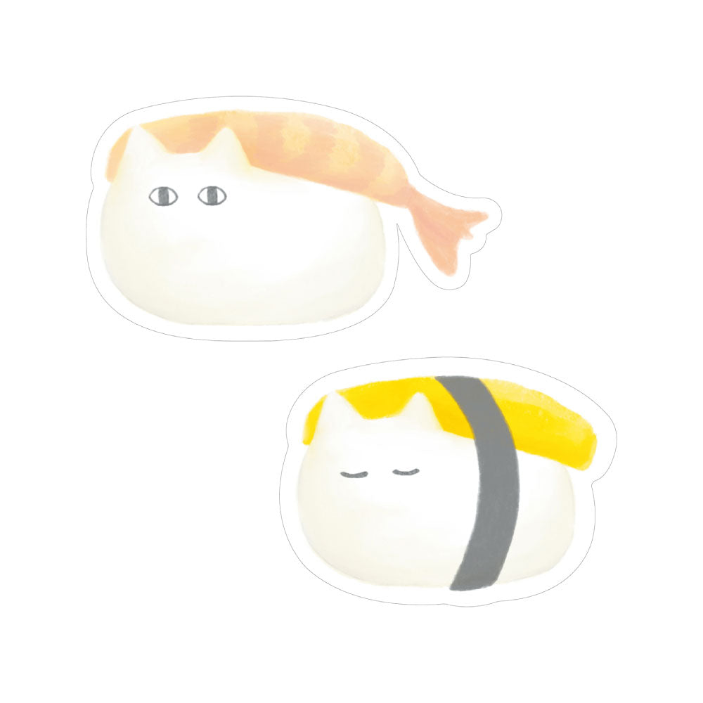 FUWANEKO ふわねこ ダイカットステッカー｜STICKER シール 可愛い おしゃれ  スマホケース パソコン スーツケース キャリーケース 車 ねこ 猫 スイーツ ラミネート｜MATOKA マトカ