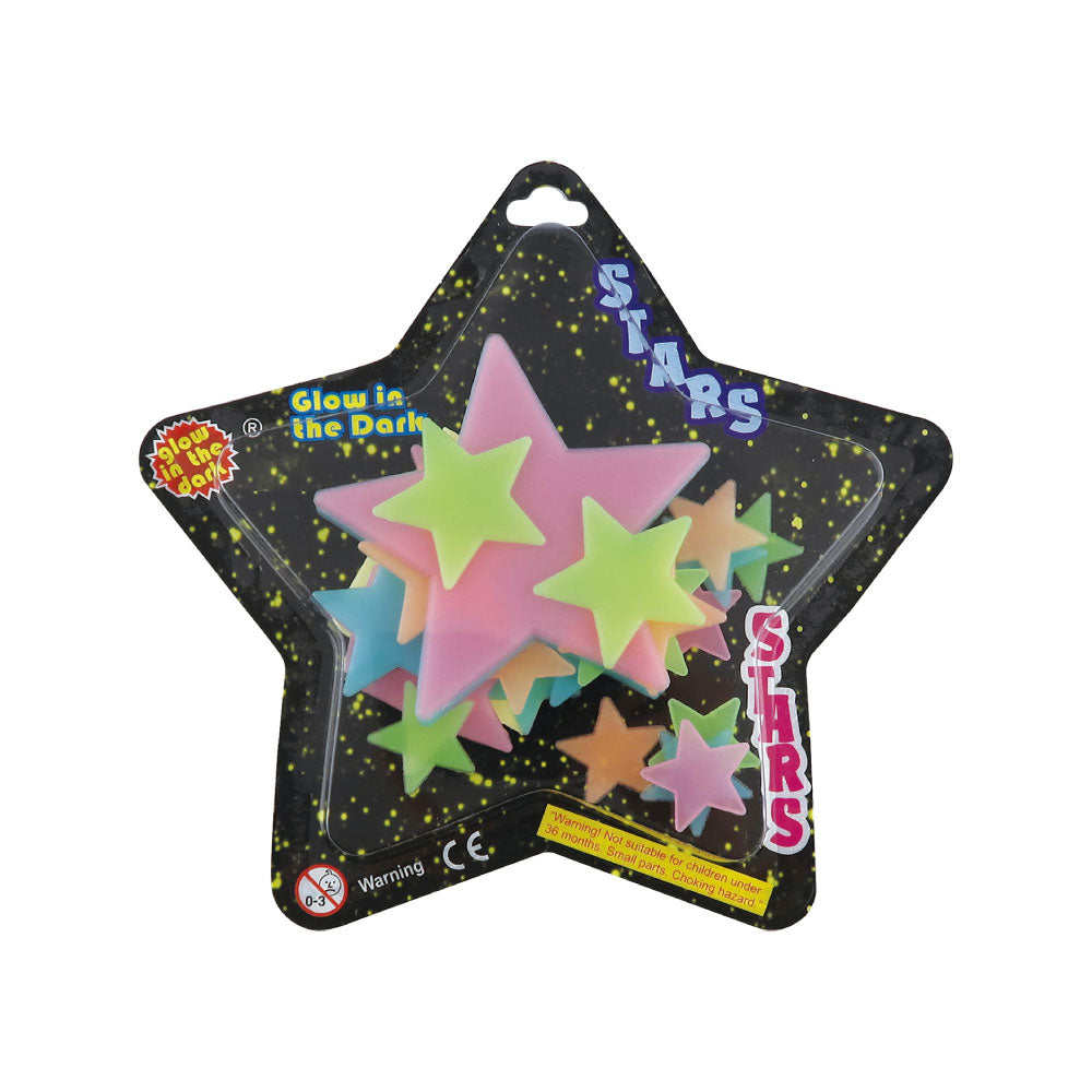 GLOW STARS 蓄光ステッカー スター｜STICKER シール 可愛い おしゃれ 子供 子供部屋 天井 壁 プラネタリウム 星 発光 光る ユニーク 飾り デコレーション デコ カラフル｜MATOKA マトカ