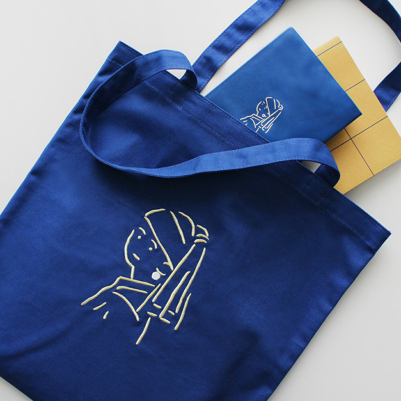 CANVAS TOTE BAG キャンバストートバッグ A｜トート キャンバス 刺繍 大きめ カバン バッグ 動物 アニマル マスターピース 猫 恐竜 アート 絵画 フェルメール ゴッホ アート 犬 ゴリラ｜MATOKA マトカ