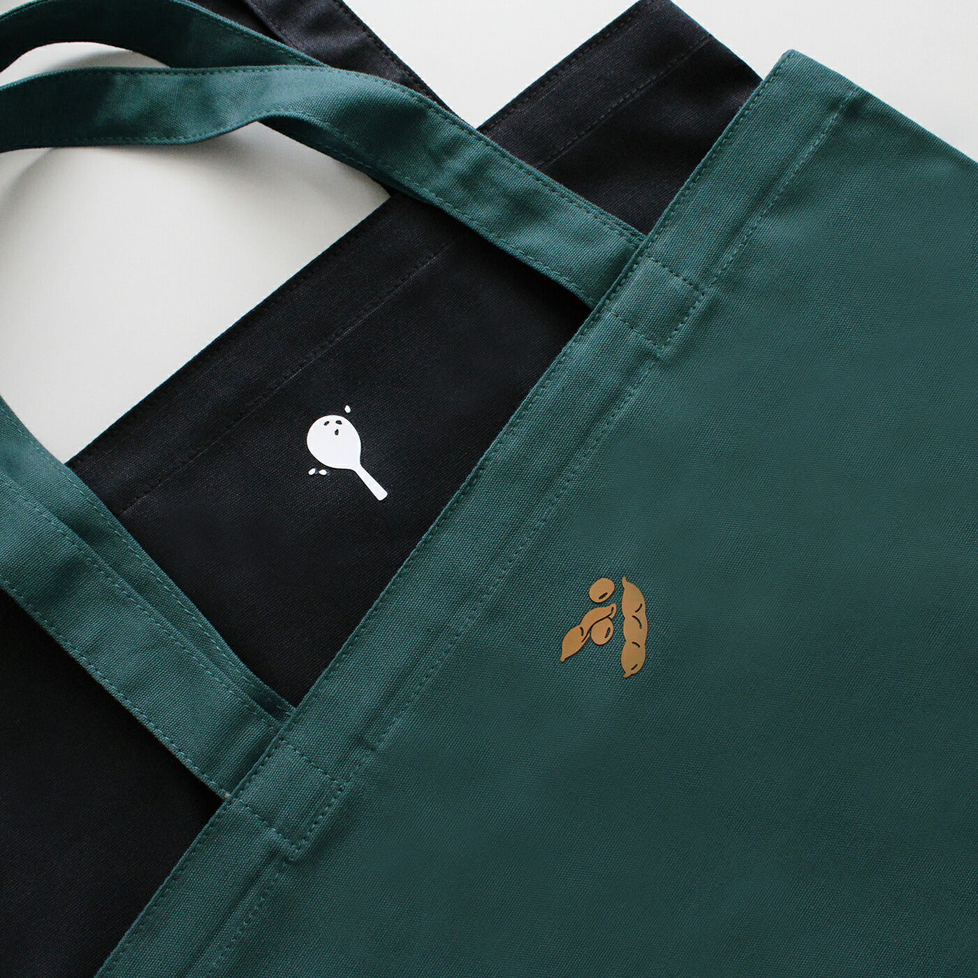 CANVAS TOTE BAG キャンバストートバッグ B｜トート キャンバス 刺繍 大きめ カバン バッグ 動物 アニマル 猫 食材 食べ物 犬 ドッグ 豆 米 寿司｜MATOKA マトカ