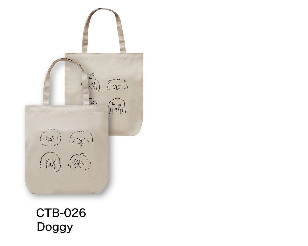 CANVAS TOTE BAG キャンバストートバッグ B｜トート キャンバス 刺繍 大きめ カバン バッグ 動物 アニマル 猫 食材 食べ物 犬 ドッグ 豆 米 寿司｜MATOKA マトカ
