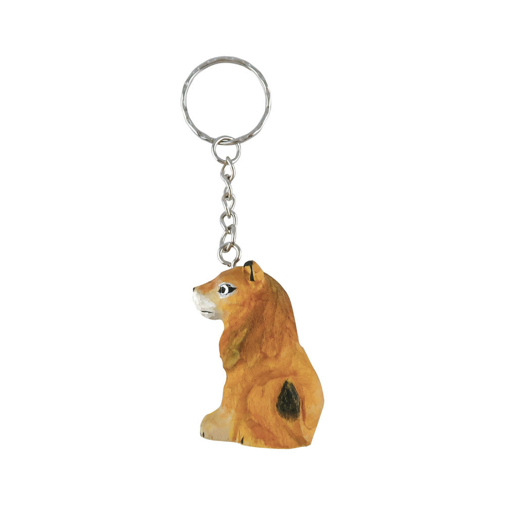 WOOD KEY RING ウッド キーリング｜鍵 キーホルダー アニマル 小物 動物 おしゃれ かわいい 木 木製 トラ ライオン 羊 シマウマ キリン 白クマ ペンギン シマエナガ 鳥 恐竜 アクセサリー キーチェーン｜MATOKA マトカ