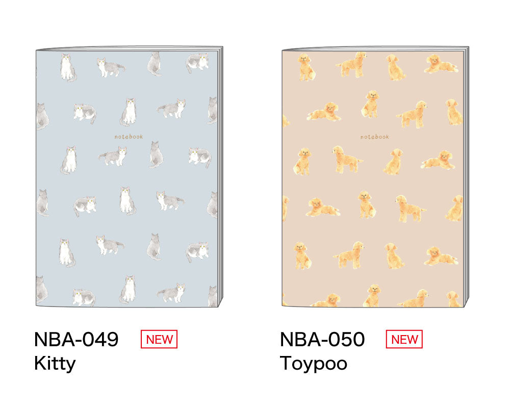 EVERYDAY NOTEBOOK エブリデイノート A5｜おしゃれ かわいい 高校生 中学生 入学 シンプル 動物 犬 猫 クマ 花 スズラン ミモザ フラワー 方眼 魚 シマエナガ 恐竜 ダイナソー ｜MATOKA マトカ
