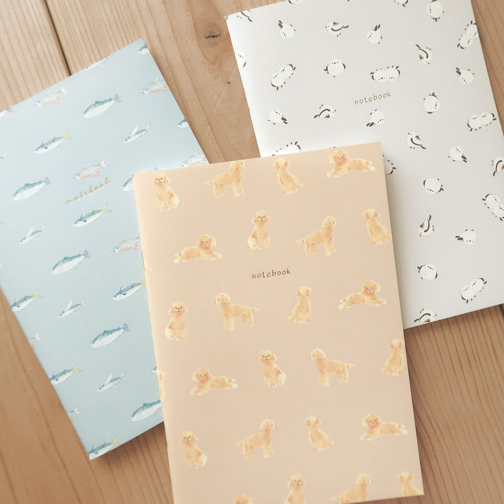 EVERYDAY NOTEBOOK エブリデイノート A5｜おしゃれ かわいい 高校生 中学生 入学 シンプル 動物 犬 猫 クマ 花 スズラン ミモザ フラワー 方眼 魚 シマエナガ 恐竜 ダイナソー ｜MATOKA マトカ