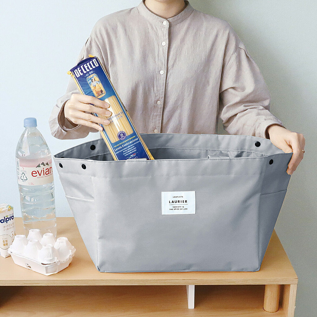 LAURIER ローリエ レジカゴ対応 保冷バッグ 保温バッグ ショッピングバッグ｜自立式 ピクニック お弁当 行楽 レジ袋 エコバッグ マイバッグ レジカゴ トート レジかご レジカゴバッグ マチ広 折りたたみ たためる 大容量 自立 ストライプ