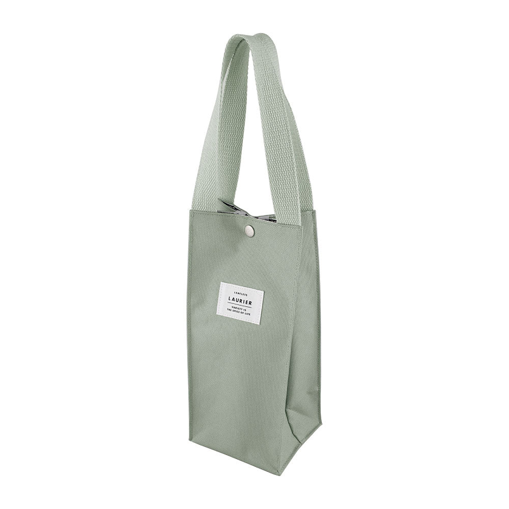 LAURIER ローリエ ボトルバッグ｜BOTTLE BAG コンパクト シンプル ピクニック 行楽 保冷バッグ マイバッグ くすみカラー 無地 大人 通勤 通学 ドリンクボトル タンブラー 牛乳パック ｜LEAFLETS
